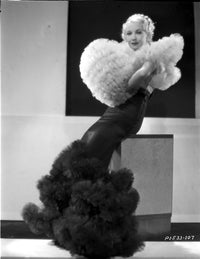 Helen Twelvetrees wearing a ruffled sleeve dress photo print