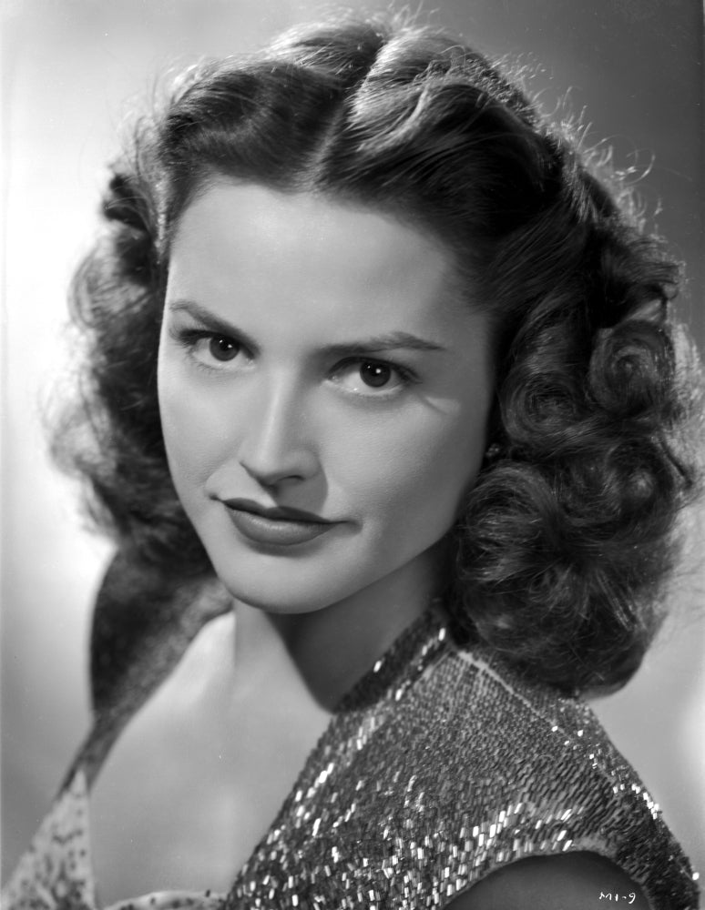 Mary Ware Portrait in Dotted Dress Black and White Photo Print