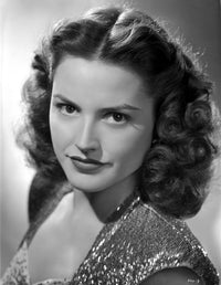 Mary Ware Portrait in Dotted Dress Black and White Photo Print