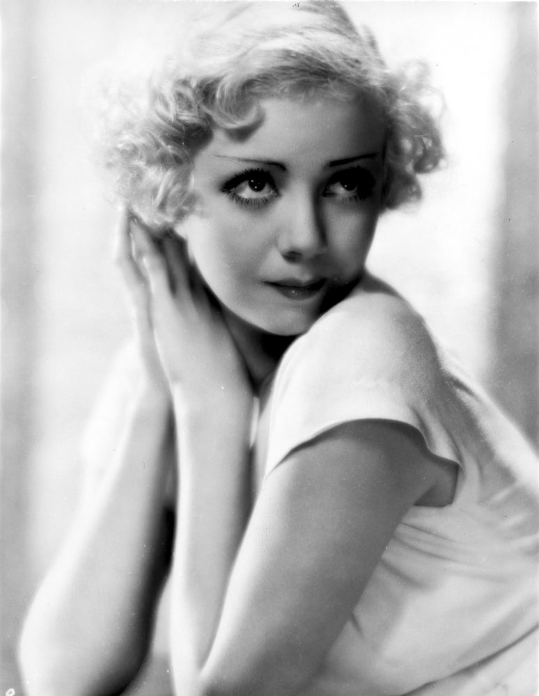Alice White Looking Away in a White Dress Photo Print