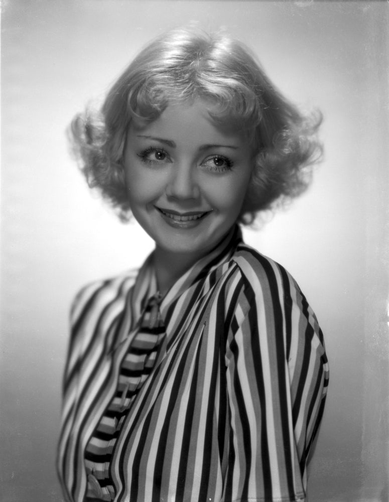 Alice White smiling in striped long sleeves photo print.