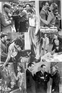 A Collage From They Drive By Night Photo Print showcasing classic film imagery.