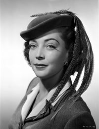 Marie Wilson posed elegantly in a dress and hat, vintage photo print.