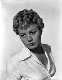 Shelley Winters Classic Portrait Photo Print in white long sleeves.