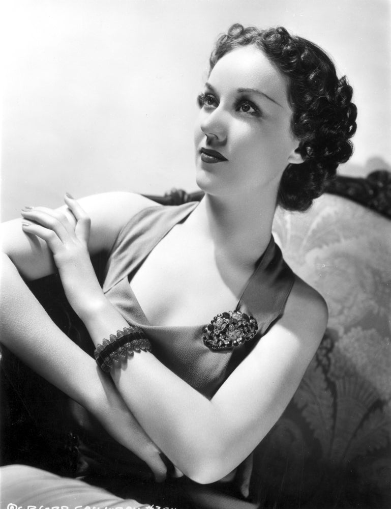 Fay Wray Portrait Photo Print with Vintage Hairstyle and Hands Crossed