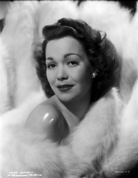 Jane Wyman Portrait in White Fur Pelt Boa Photo Print