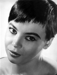 Leslie Caron classic portrait photo print with white background