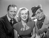 Dick Tracy publicity still photo print featuring characters from the classic film.
