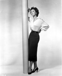 Rita Gam Posed in White Shirt Photo Print