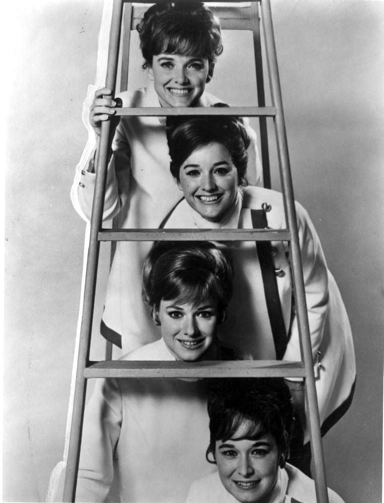 Lennon Sisters posed under a ladder photo print