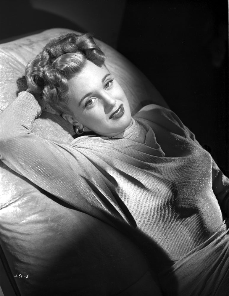 Jan Sterling Reclining Classic Photo Print showcasing vintage cinema elegance.