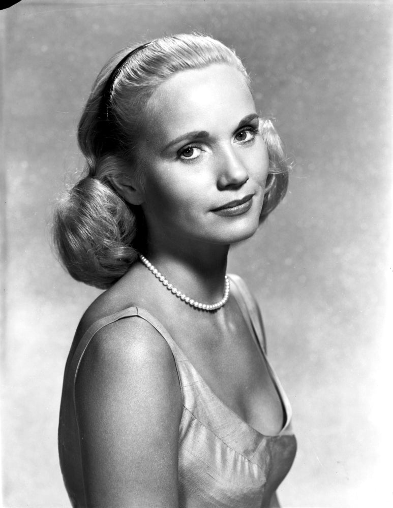 Eva Saint Portrait in Classic Attire with Headband and Necklace Photo Print