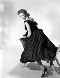 Vera Miles Photo Print on Chaise Lounger in Black Gown