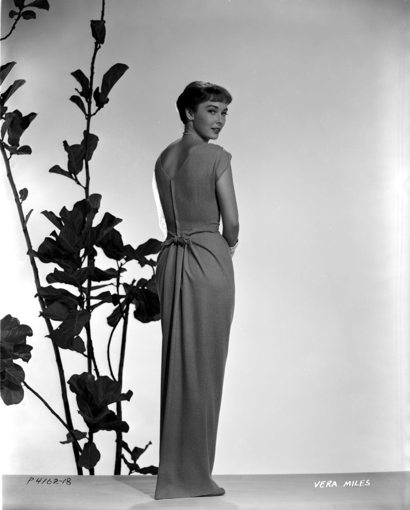 Vera Miles photo print featuring stylish portrait with plant background.