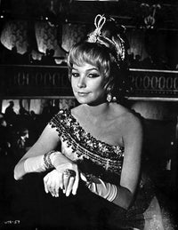 Shirley MacLaine posed in an elegant dress with white gloves photo print