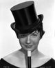 Shirley MacLaine portrait in black top hat and black dress photo print