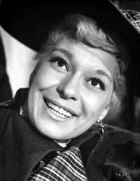 Carol Channing in a printed top and big hat photo print
