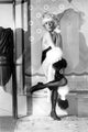 Photo print of Carol Channing in a white furry shawl, capturing classic Hollywood glamour.