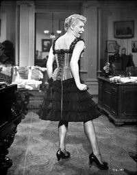 Carol Channing photo print in elegant dress showcasing her back.