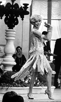 Classic photo print of Carol Channing dancing, perfect for theater enthusiasts.