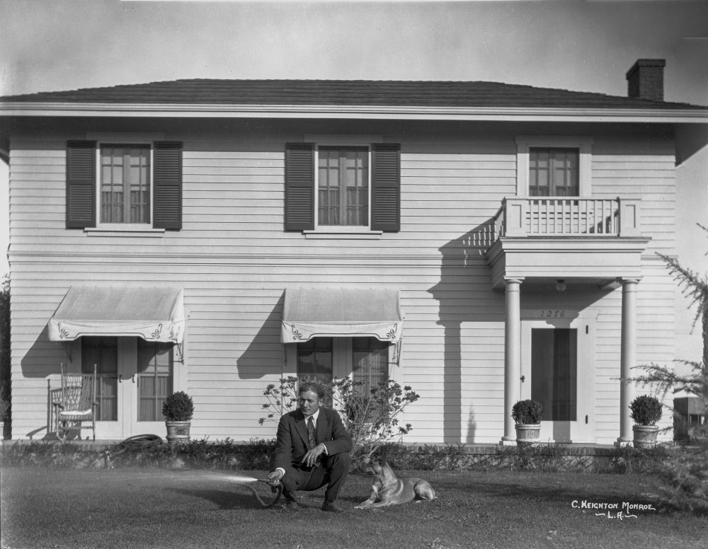 Tom Santchi Outside His House Photo Print showcasing a serene landscape.