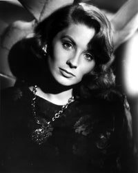 Suzy Parker in black blouse with necklace photo print