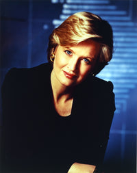 Diane Sawyer portrait photo print in black blouse
