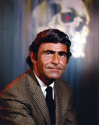 Rod Serling posed in a checkered coat photo print, vintage television art