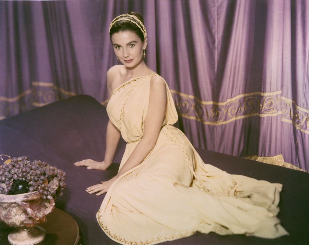 Jean Simmons in White Dress portrait photo print, classic Hollywood art