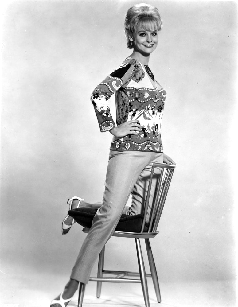 Diane McBain classic portrait wearing floral dress photo print
