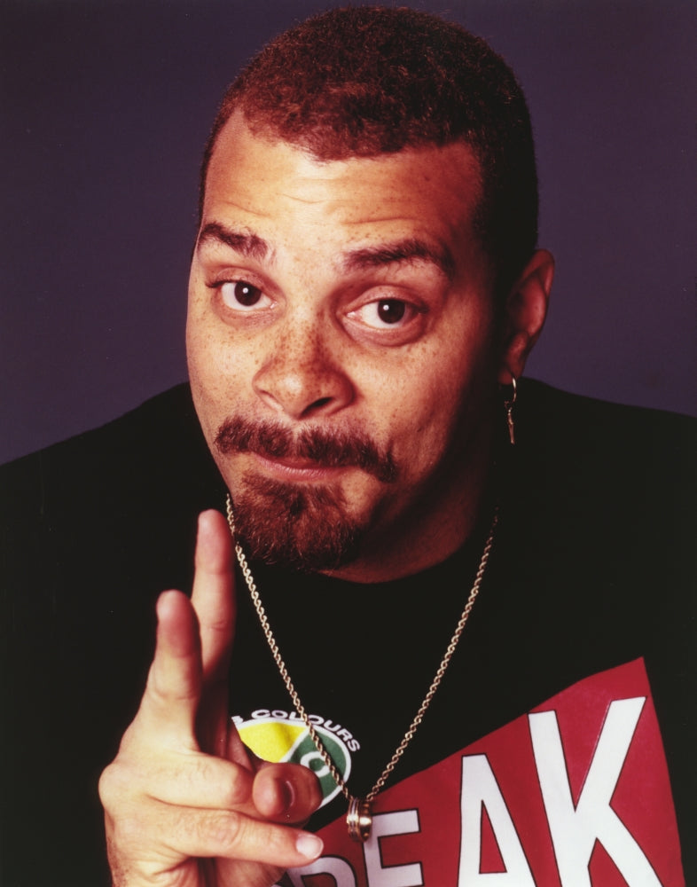Close-up portrait photo print of Sinbad, showcasing his charismatic personality.