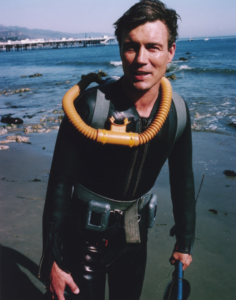 Roger Smith Diving Suit Portrait Photo Print showcasing vintage photography.