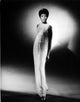 Portrait of Diahann Carroll in a white net dress
