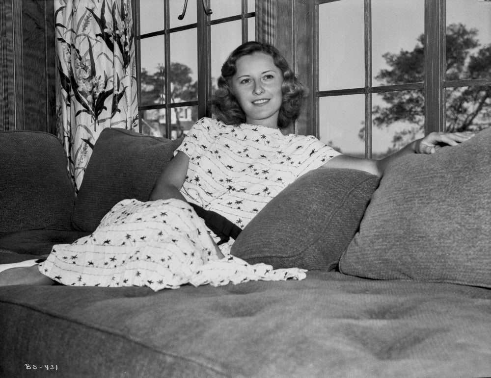 Classic portrait photo print of Barbara Stanwyck, showcasing her timeless elegance.