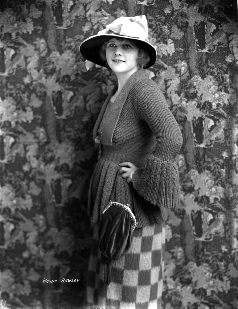 Wanda Hawley posed classic photo print, vintage Hollywood portrait.