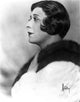 Belle Baker Portrait Side View Photo Print with Black Fur Boa