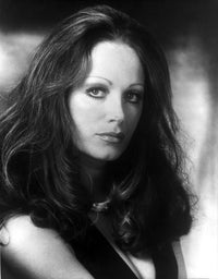 Jackie Collins posed in wavy hairdo photo print.