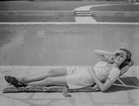 Barbara Stanwyck sun bathing classic portrait photo print