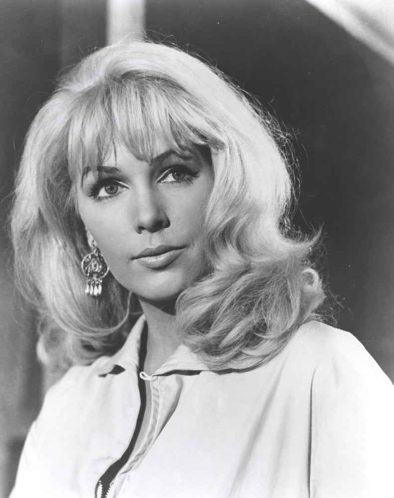 Classic portrait photo print of Stella Stevens in an elegant blouse.
