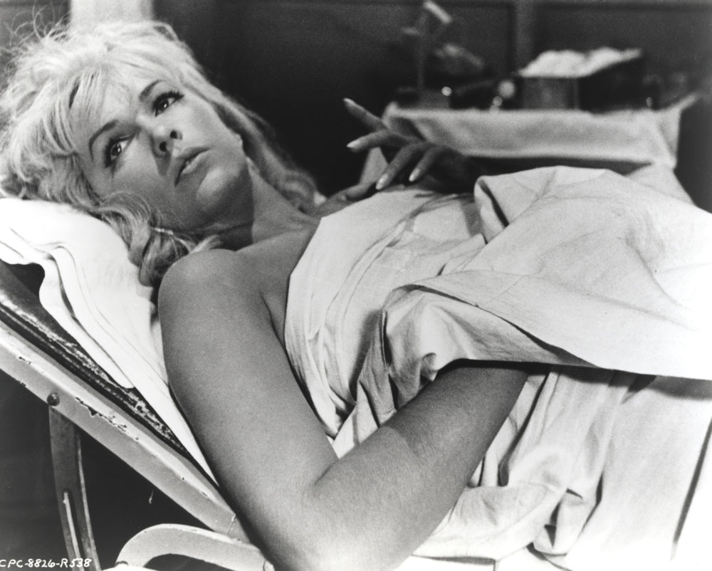 Stella Stevens classic portrait photo print in a lying pose