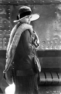 Barbara Hershey Photo Print in Stylish Coat with Furry Scarf and Hat