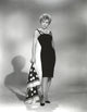 Stella Stevens black and white portrait photo print, elegant pose with scarf.