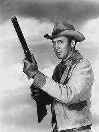 James Stewart in White Jacket and Cowboy Hat Photo Print