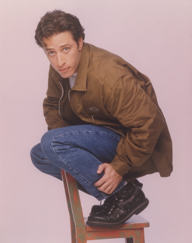Jon Stewart Top of a Chair Portrait Photo Print