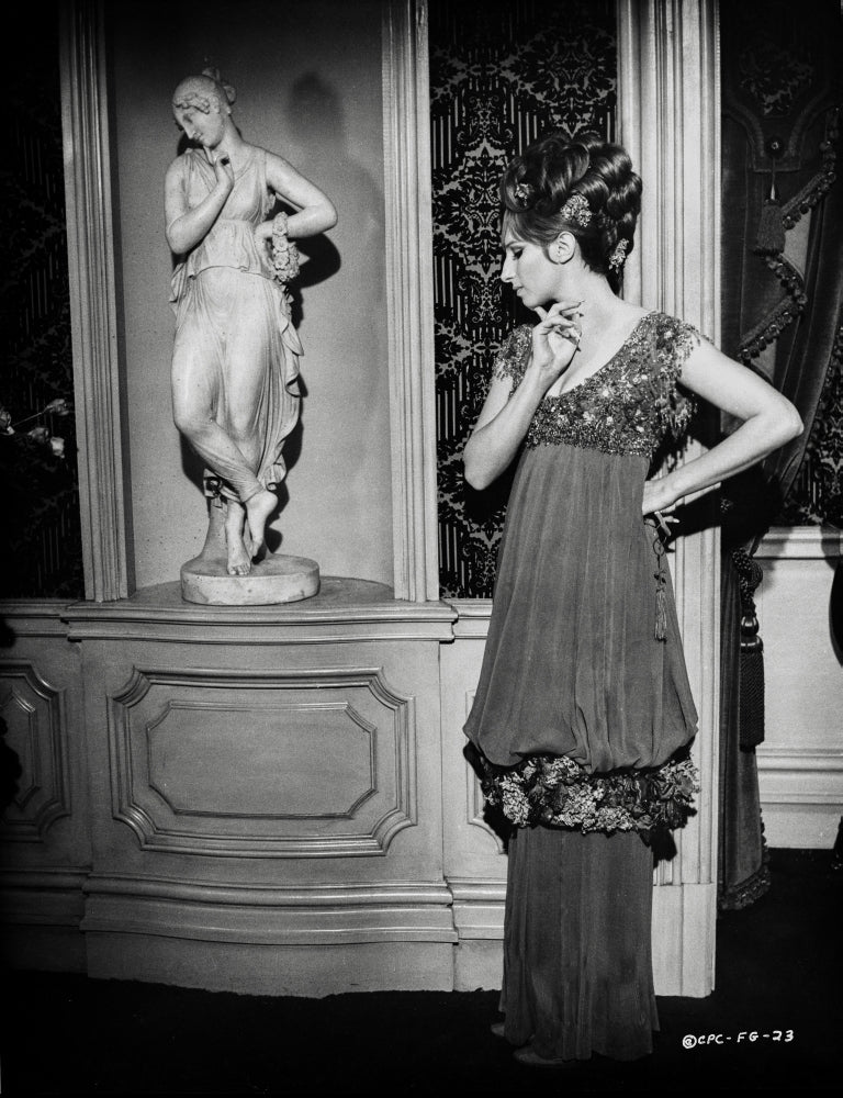 Barbra Streisand elegant portrait photo print in formal dress.