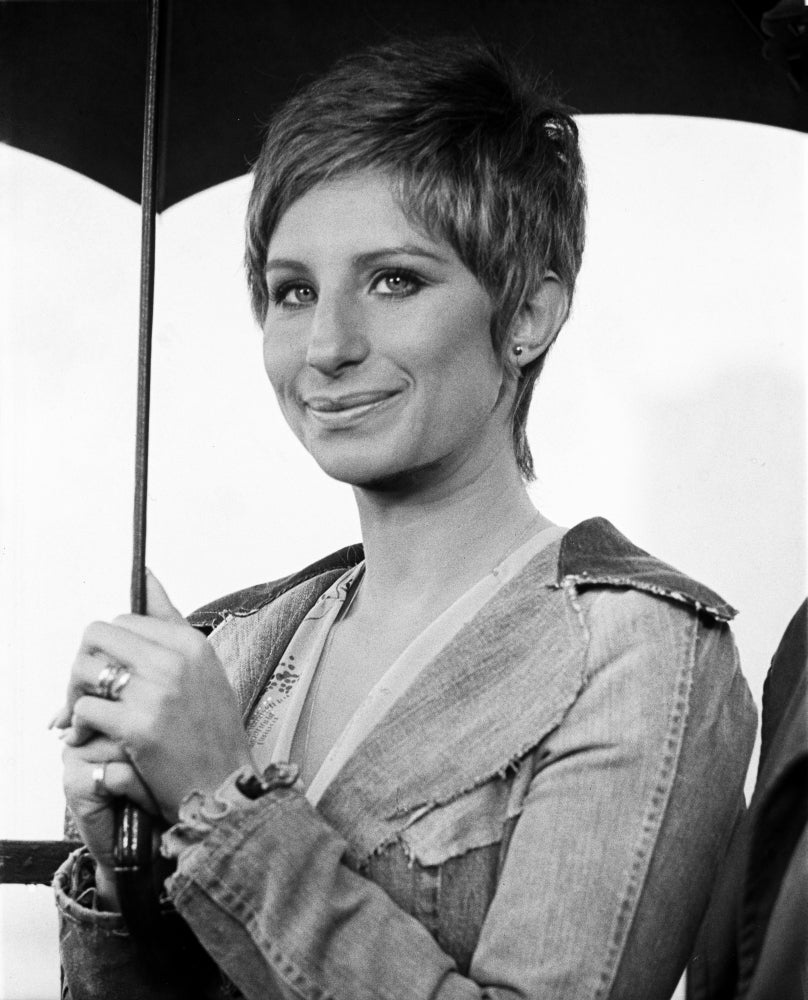 Barbra Streisand Portrait with Umbrella Photo Print