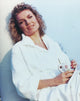 Susan Sullivan portrait photo print in white robe
