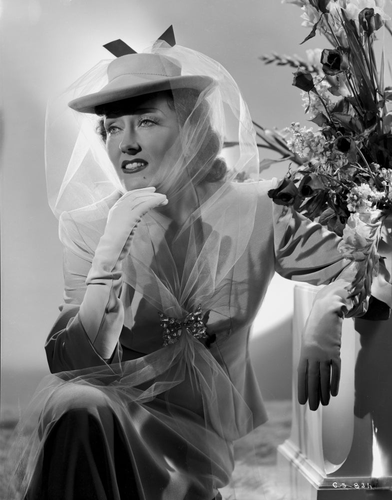 Black and white portrait photo print of Gloria Swanson