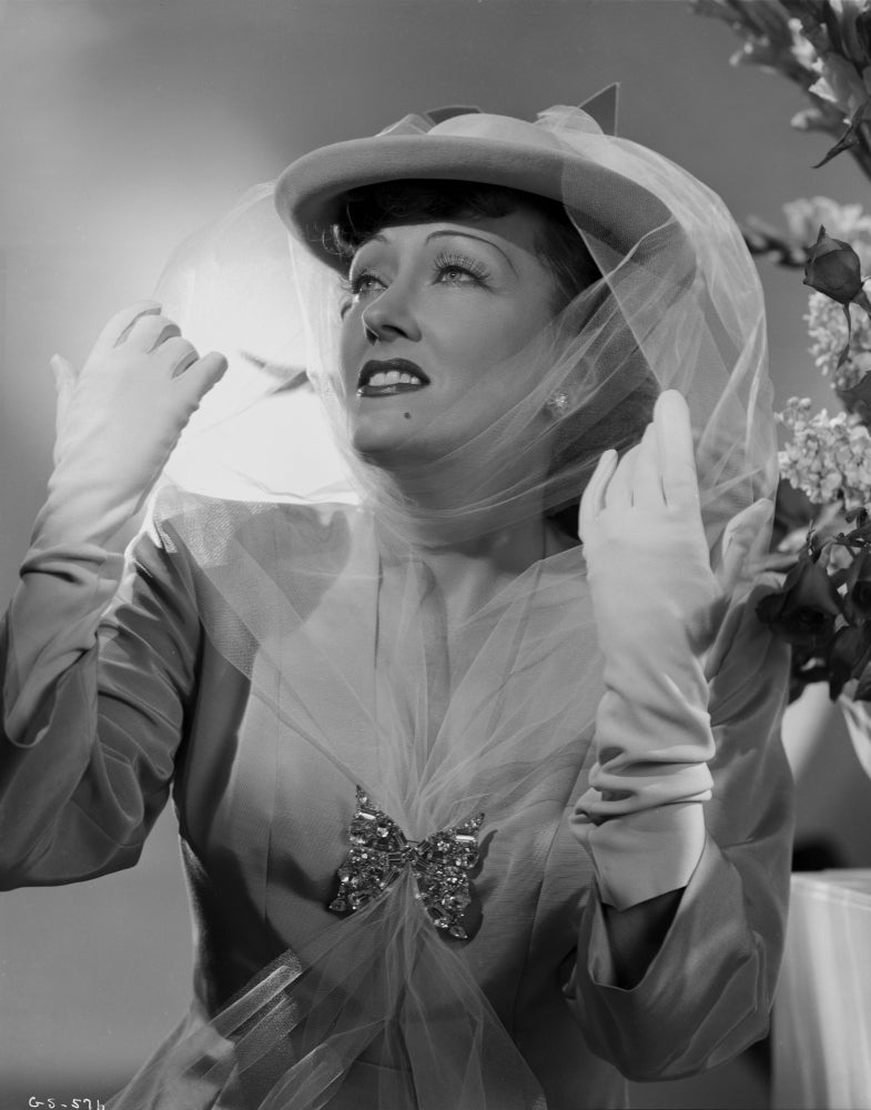 Gloria Swanson Looking Up Posed in Dress Photo Print