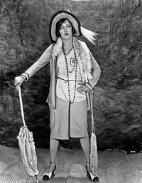 Gloria Swanson classic portrait photo print with umbrella